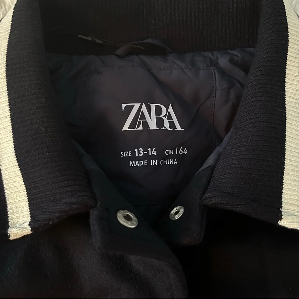 Zara Navy “A” Varsity Jacket - Picture 3 of 7